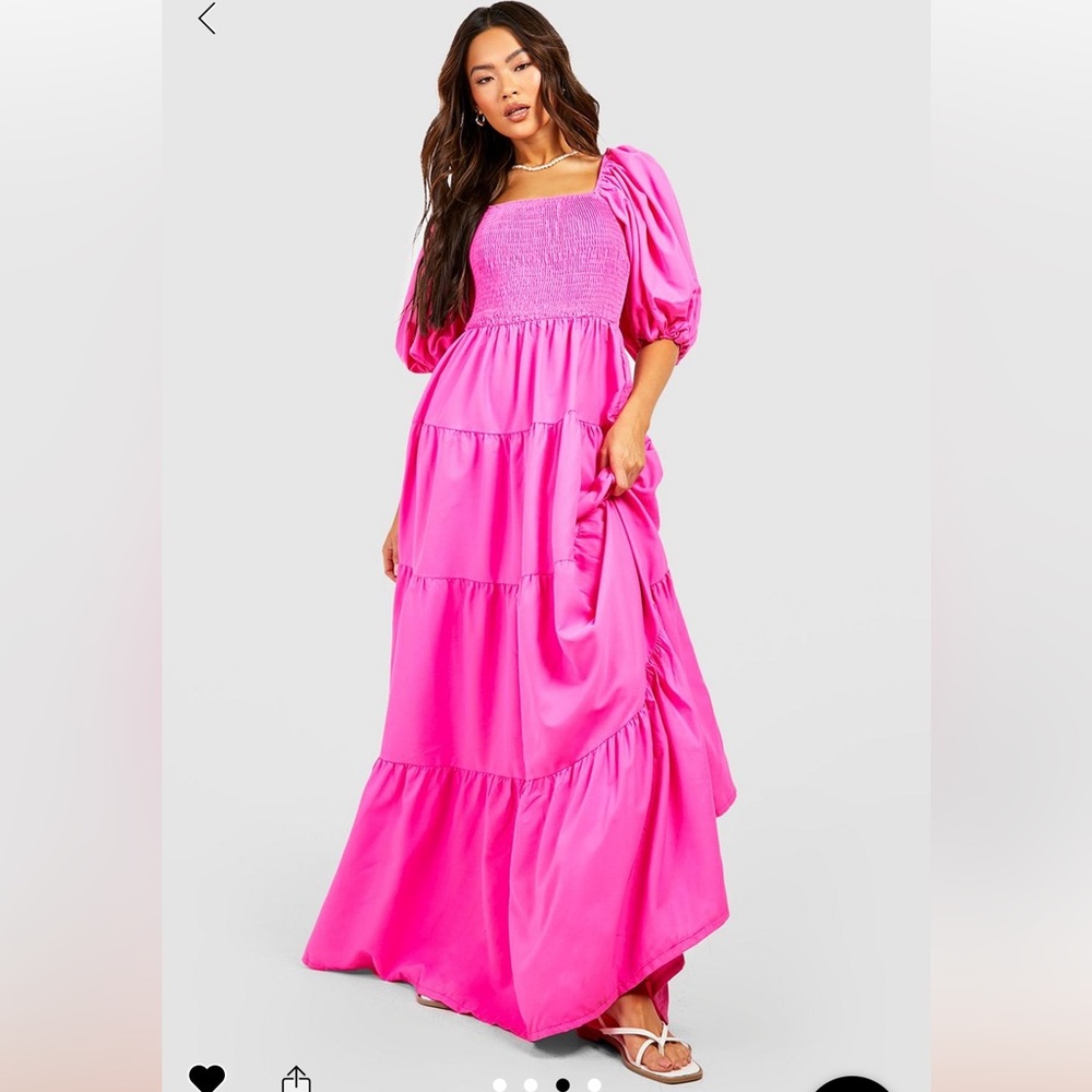 Extreme puff smoke maxi dress